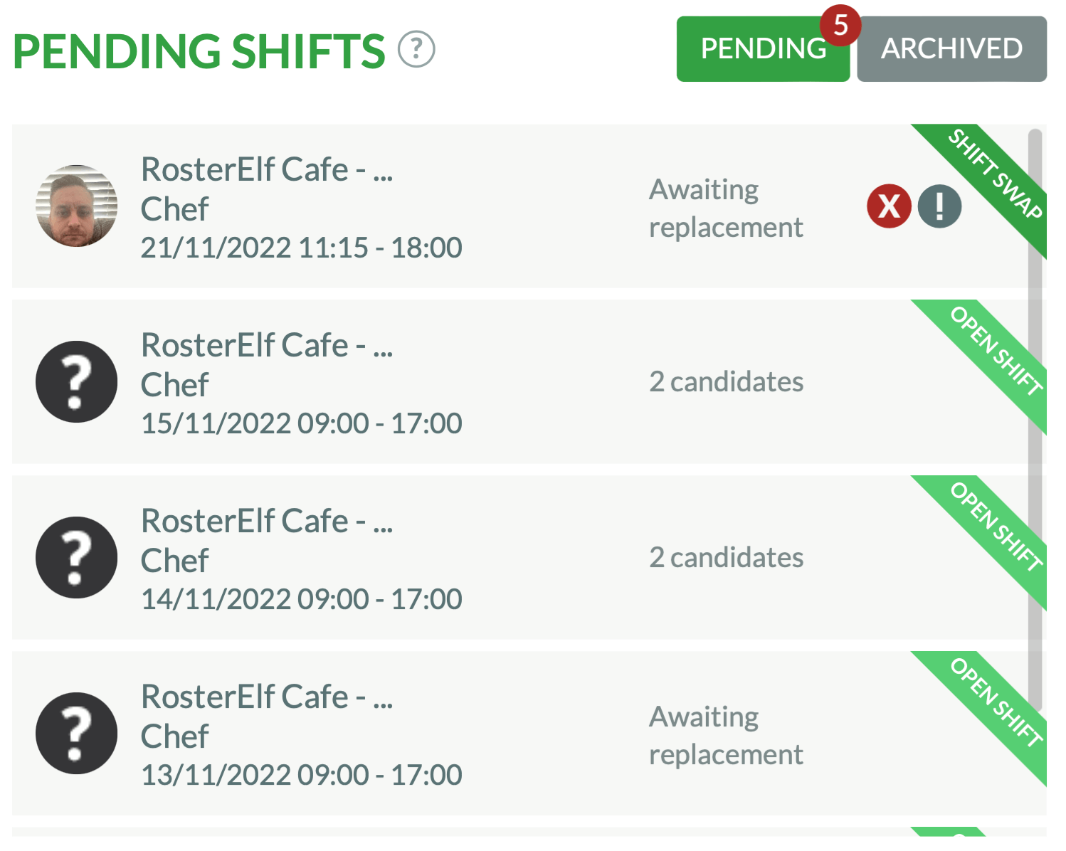 Introduction to Shift Swaps and Open Shifts RosterElf Customer Support