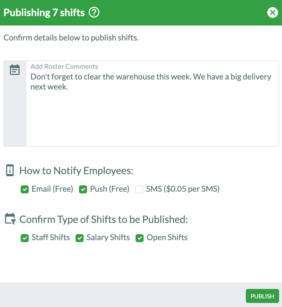 Publishing Draft Shifts – RosterElf Customer Support
