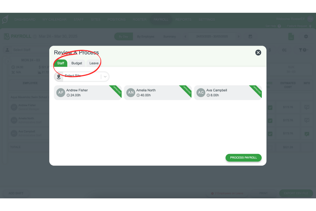 Screenshot displaying the summary information window