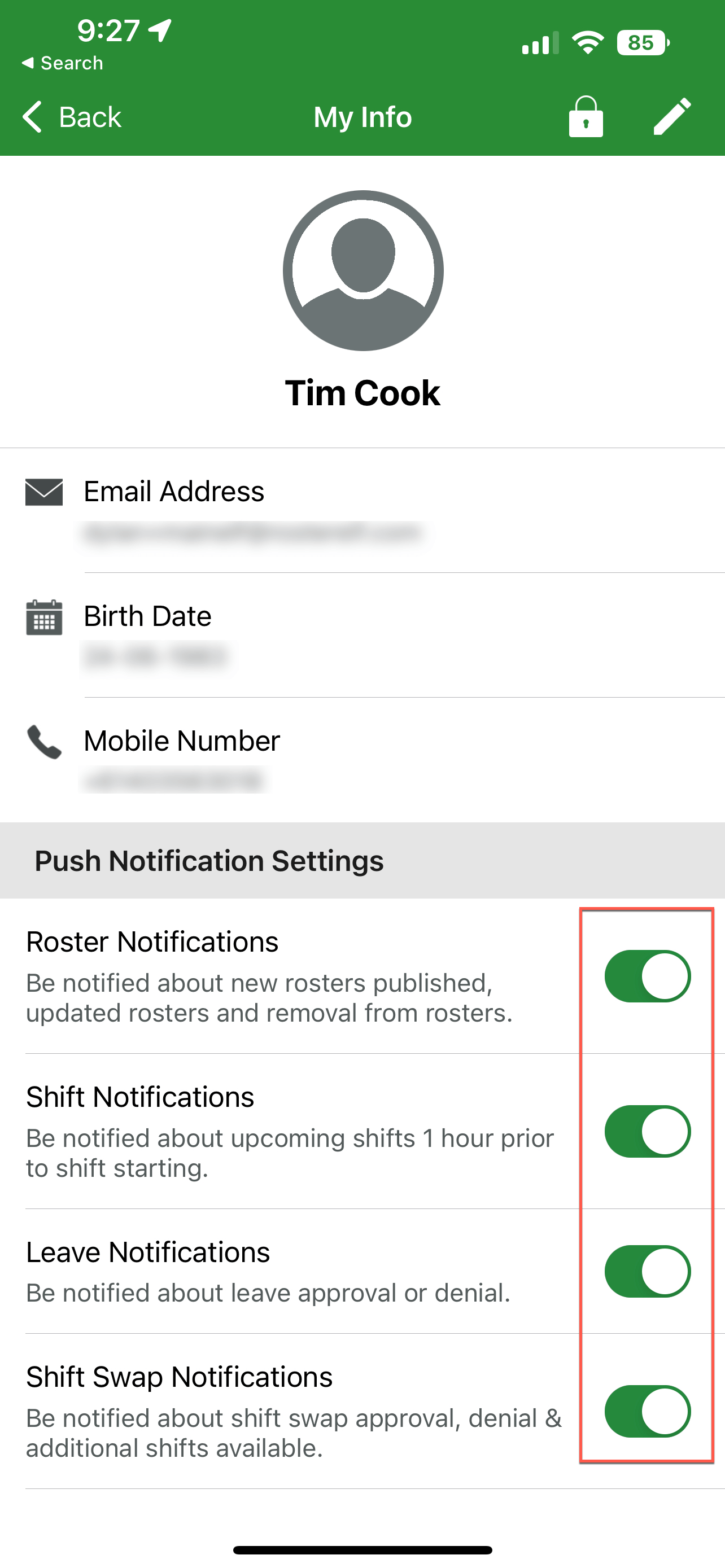 Push Notifications - RosterElf Notification Toggles.jpeg
